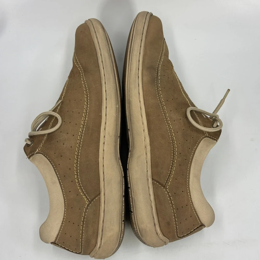 Tommy Bahama Men's 10M TB474 Almond Brown Leather Lace Up Casual Oxford Shoes